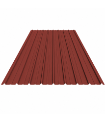 Tabla cutata vopsita 0.25 x 910 x 2000 mm, 10mm inaltime cuta (Rosu RAL 3011)